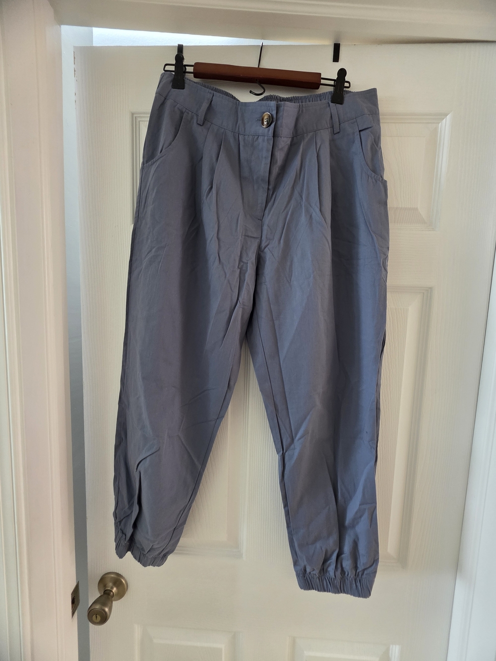 Halara Casual Elastic Cuff Pants in Light Blue